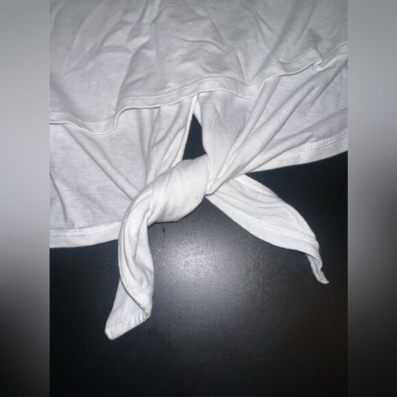 Madewell White Back Crossover Tie Tee Size XXL EUC - Picture 3 of 7